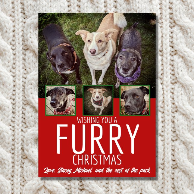 Tarjeta Festiva Navidades furtivos Navidades multicolores de perro (Subido por el creador)