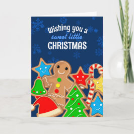 Tarjeta Festiva Navidades galletas de chocolate dulce de vacacione