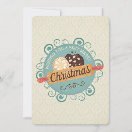 Tarjeta Festiva Navidades galletas horneando vacaciones personaliz