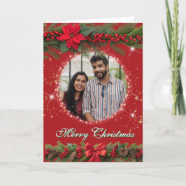 Tarjeta Festiva Navidades Garland Photo