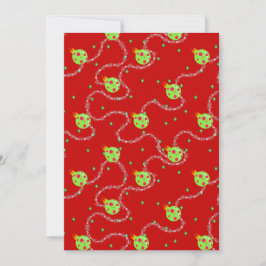 Tarjeta Festiva Navidades Garland y Ornament_red
