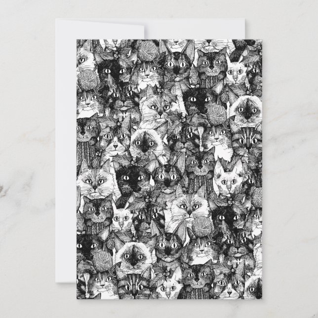 Tarjeta Festiva navidades gatos (Anverso)