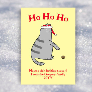 Tarjeta Festiva Navidades gatos Personalizados sarcásticos no foto