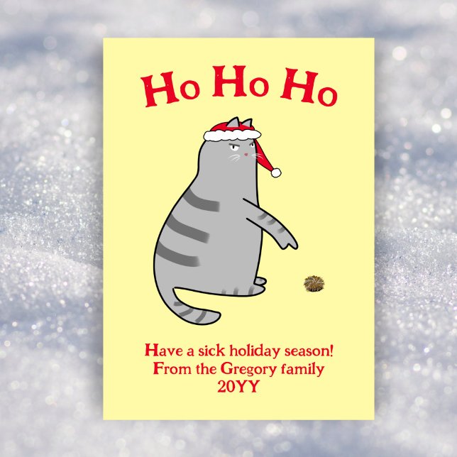 Tarjeta Festiva Navidades gatos Personalizados sarcásticos no foto (Subido por el creador)