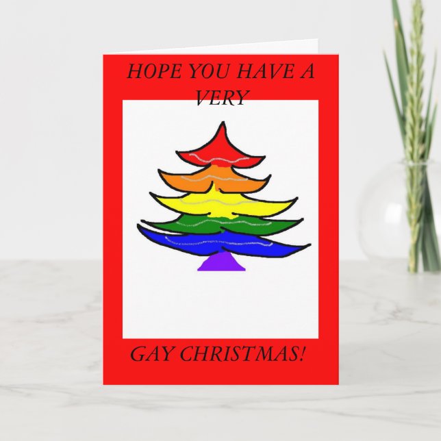 Tarjeta Festiva navidades gays (Anverso)