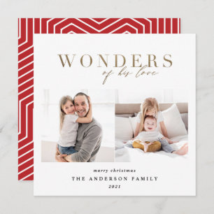 Tarjeta Festiva Navidades geométricos de oro religioso moderno 2