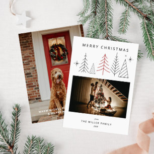 Tarjeta Festiva Navidades geométricos modernos foto