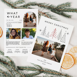 Tarjeta Festiva Navidades Geométricos Modernos Foto De Año De Rese