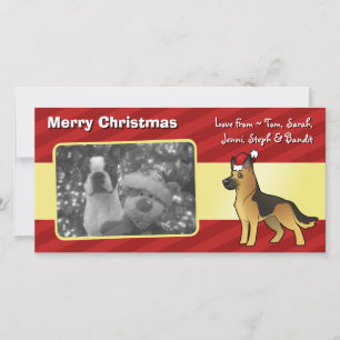 Tarjeta Festiva Navidades German Shepherd