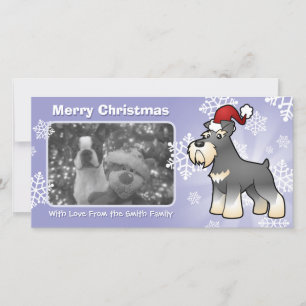 Tarjeta Festiva Navidades Giant/Standard/Ministral Schnauzer