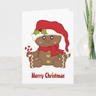 Tarjeta Festiva Navidades Gingerbread