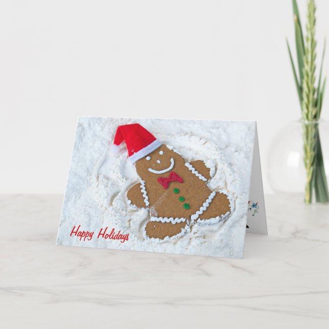Tarjeta Festiva Navidades Gingerbread Angel (Anverso)