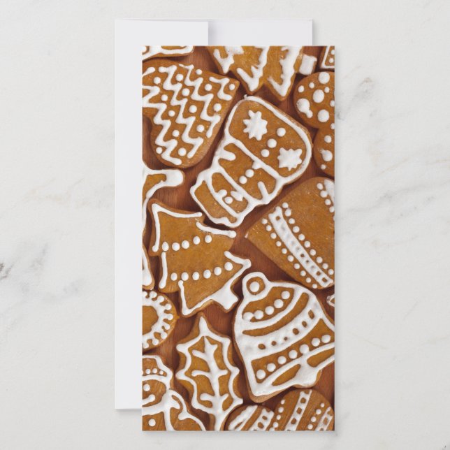 Tarjeta Festiva Navidades Gingerbread Holiday Cookies (Anverso)