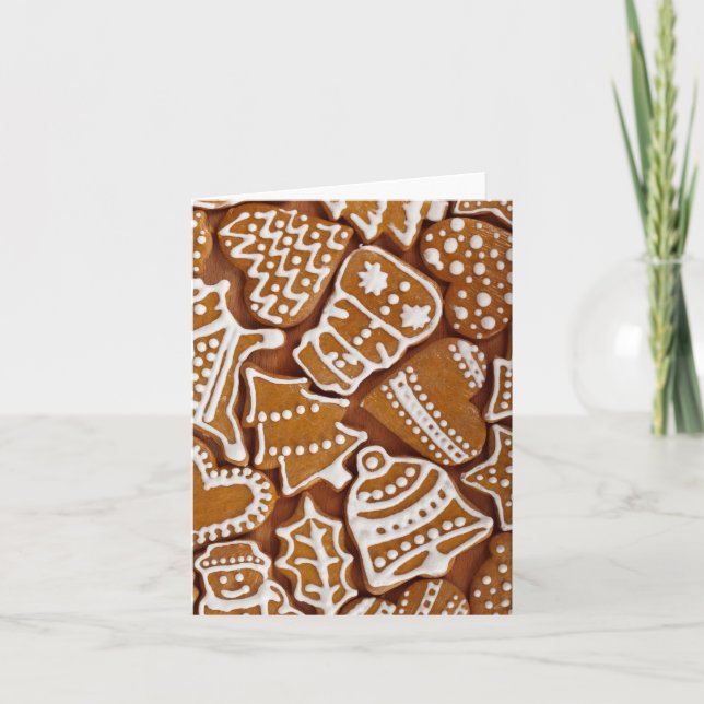 Tarjeta Festiva Navidades Gingerbread Holiday Cookies (Anverso)