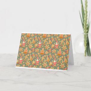 Tarjeta Festiva navidades gingerbread santa