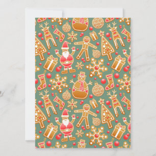 Tarjeta Festiva navidades gingerbread santa