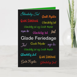 Tarjeta Festiva Navidades Glade Feriedage Danés