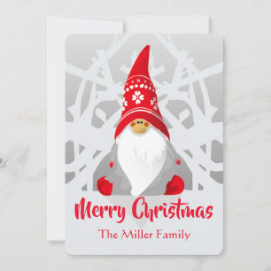 Tarjeta Festiva Navidades Gnome