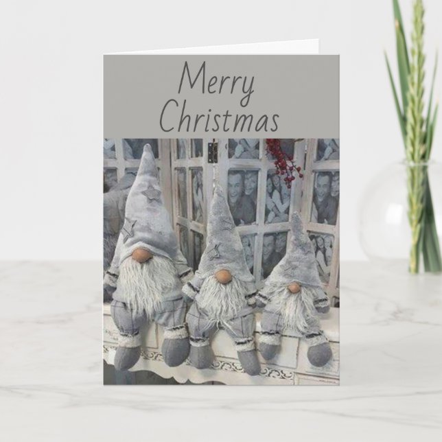 TARJETA FESTIVA NAVIDADES GNOMES CONOCEN LOS DESEOS NAVIDADES (Anverso)