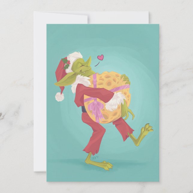 Tarjeta Festiva Navidades Goblin - Niza y básica (Anverso)