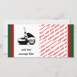Tarjeta Festiva Navidades Golf Ball and Club