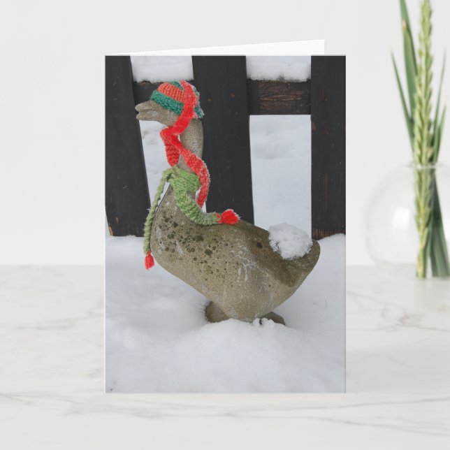 Tarjeta Festiva Navidades Goose (Anverso)