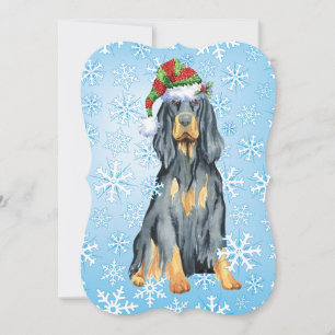 Tarjeta Festiva Navidades Gordon Setter