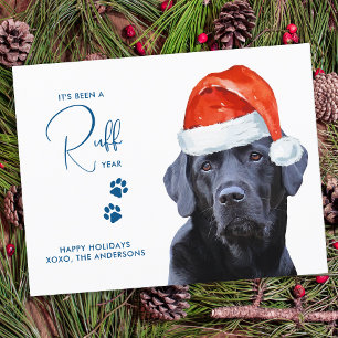 Tarjeta Festiva Navidades graciosos adoran año de pelusa de perro 