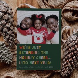 Tarjeta Festiva NAVIDADES graciosos de CAROL Green Cute a finales 