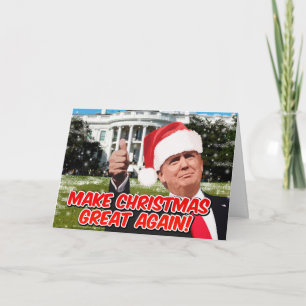 Tarjeta Festiva Navidades graciosos de Donald Trump
