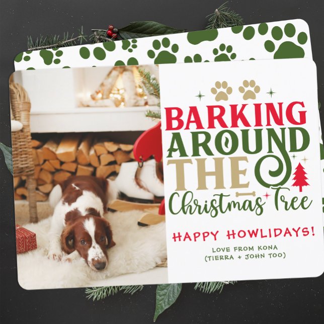 Tarjeta Festiva Navidades graciosos de fotos de perros. Imagen per (Subido por el creador)