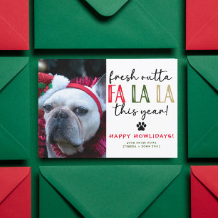 Tarjeta Festiva Navidades graciosos de fotos de perros Personaliza
