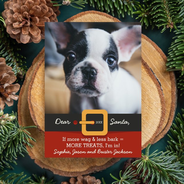 Tarjeta Festiva Navidades graciosos Santa Dog más Wag Menos Foto D (Subido por el creador)