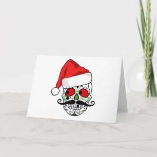 Tarjeta Festiva Navidades graciosos Sugar Skull