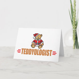 Tarjeta Festiva Navidades graciosos Teddy Bear