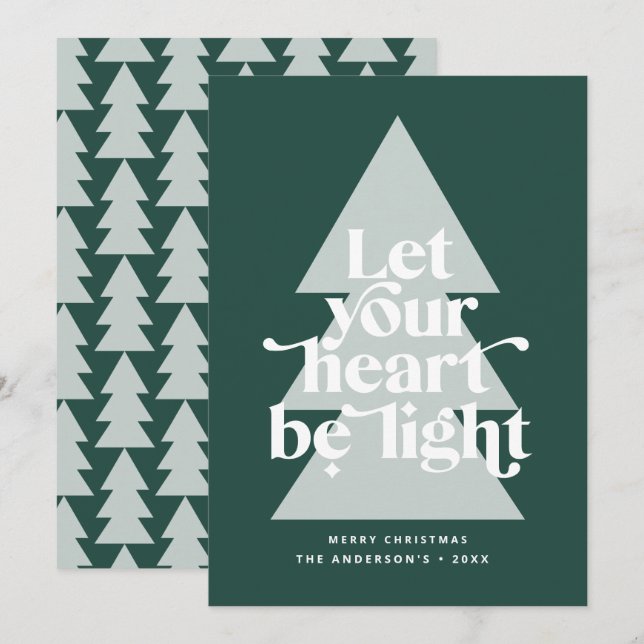 Tarjeta Festiva Navidades gráficos modernos mínimos religiosos (Anverso / Reverso)