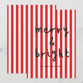 Tarjeta Festiva Navidades gráficos modernos mínimos rojos y blanco