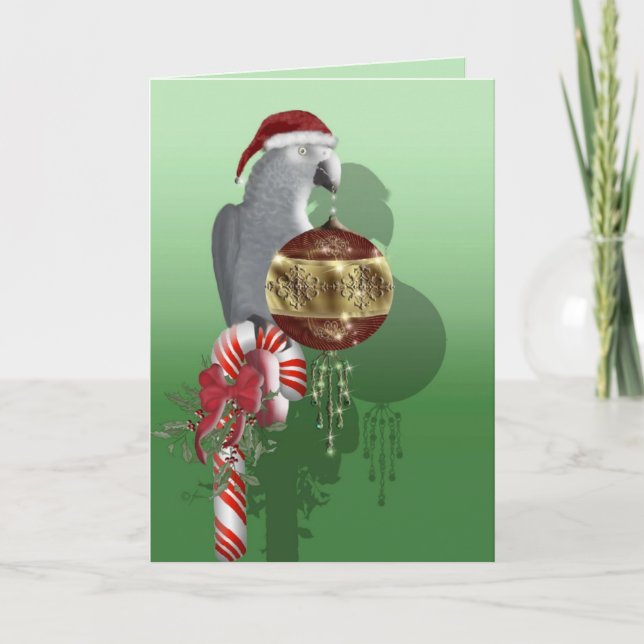 Tarjeta Festiva Navidades grises de África (Anverso)