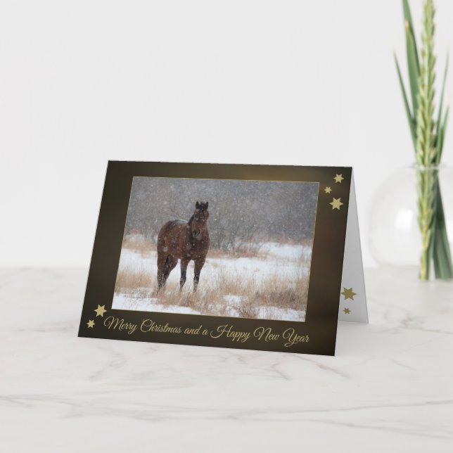 Tarjeta Festiva Navidades gritan "Que nieve" (Anverso)