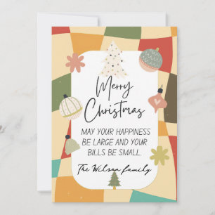 Tarjeta Festiva Navidades groovy divertidos