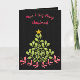 Tarjeta Festiva Navidades Groovy Herb-y personalizados