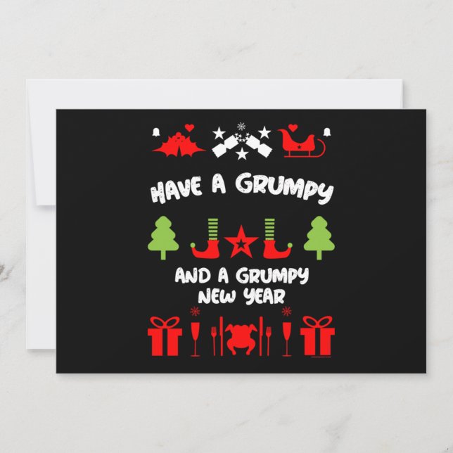 Tarjeta Festiva Navidades Grumpy (Anverso)