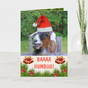 Tarjeta Festiva Navidades Grumpy de Cabra