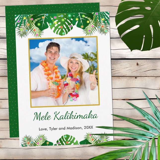 Tarjeta Festiva Navidades hawaianos Mele Kalikimaka: Foto de la lu (Subido por el creador)