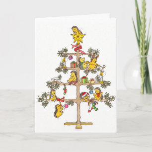Tarjeta Festiva Navidades Hedgehogs