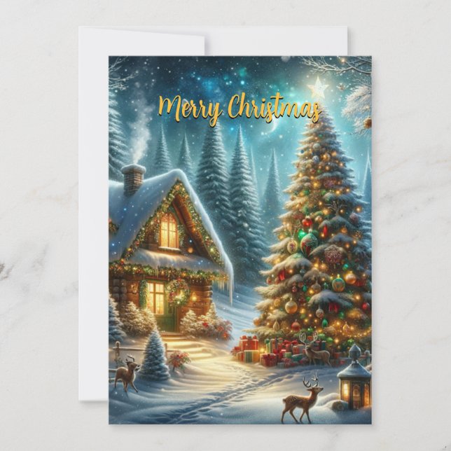 Tarjeta Festiva Navidades helados (Anverso)