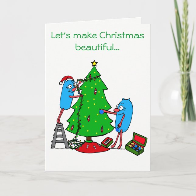 Tarjeta Festiva Navidades hermosos por organizaciones de beneficen (Anverso)
