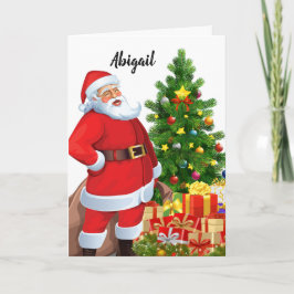 Tarjeta Festiva Navidades Hijo Personal Del PERSONALIZADO De Santa
