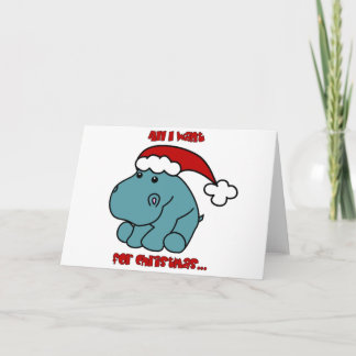 Tarjeta Festiva Navidades Hippo