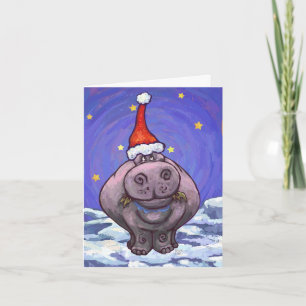 Tarjeta Festiva Navidades Hippotamus